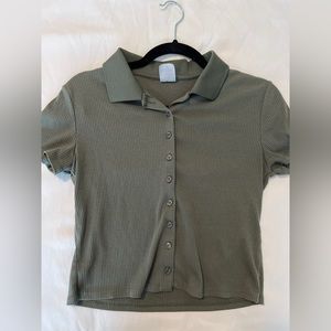 Olive green casual shirt